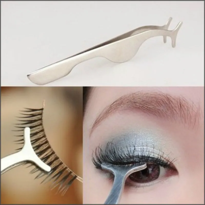 Buy 1pc False Eyelash cliper tool Tweezers Fake EyeLash Applicator Extension