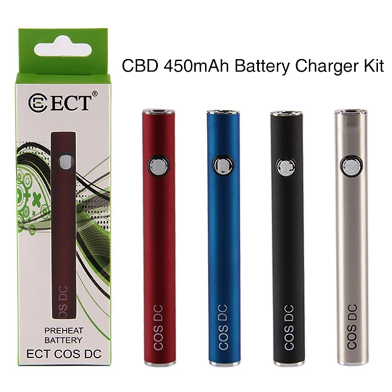 

Authentic Cos Battery 450mAh Preheat Vape Pen Battery 3.3-4.0V For Thick Oil Vape Pen Batteryrda Rta Rdta