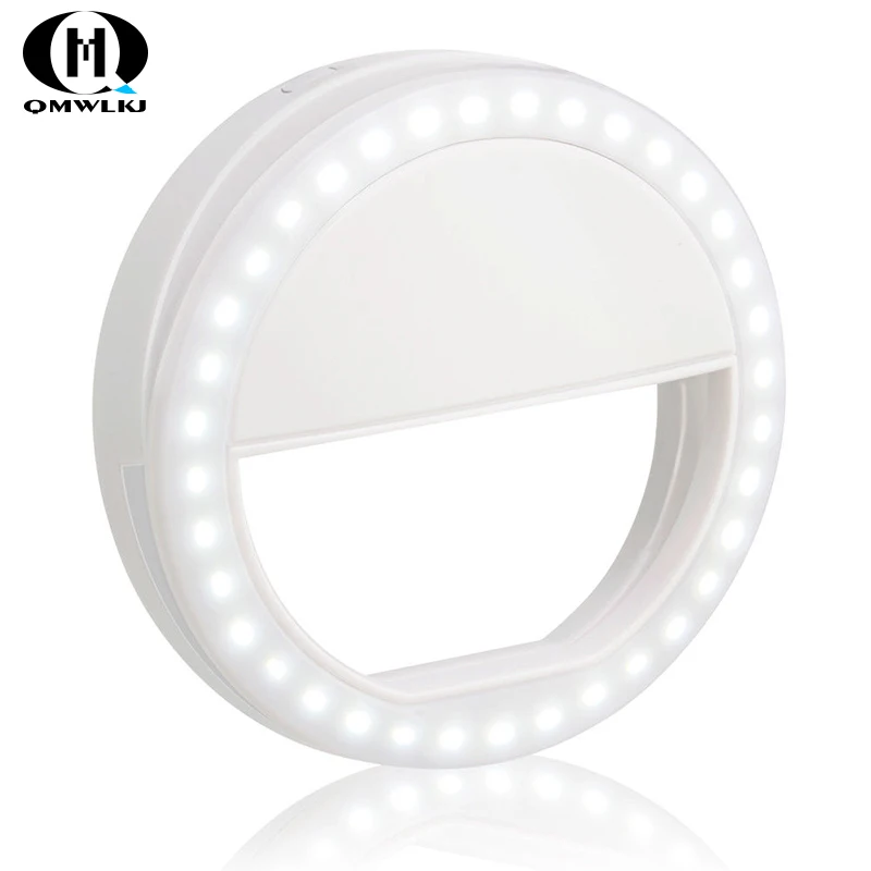 

Selfie Portable Ring LED light Mobile Phone Light Shoot External Clip Lamp USB charging For iphone Xiaomi Huawei