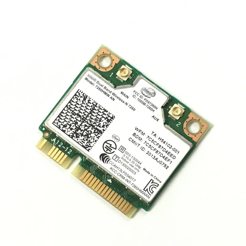 

Dual Band Wireless N7260 INTEL 7260AN 7260HMW Wi-Fi Bluetooth 4.0 2.4G / 5G Linux/Win7/Win8/Win10/AP