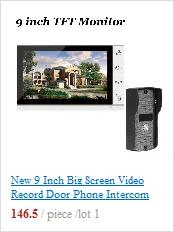 7 "TFT видео домофон дверной звонок домашний монитор для камеры слежения переговорное устройство с режимом ночной съемки домофона ip65