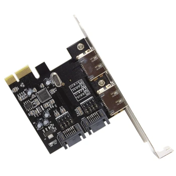 

10pcs/lot CY PCI-E To 4 Ports SATA 3.0 ESATA PCI-E SATA3 6Gbps Expansion Card PCI-E Adapter
