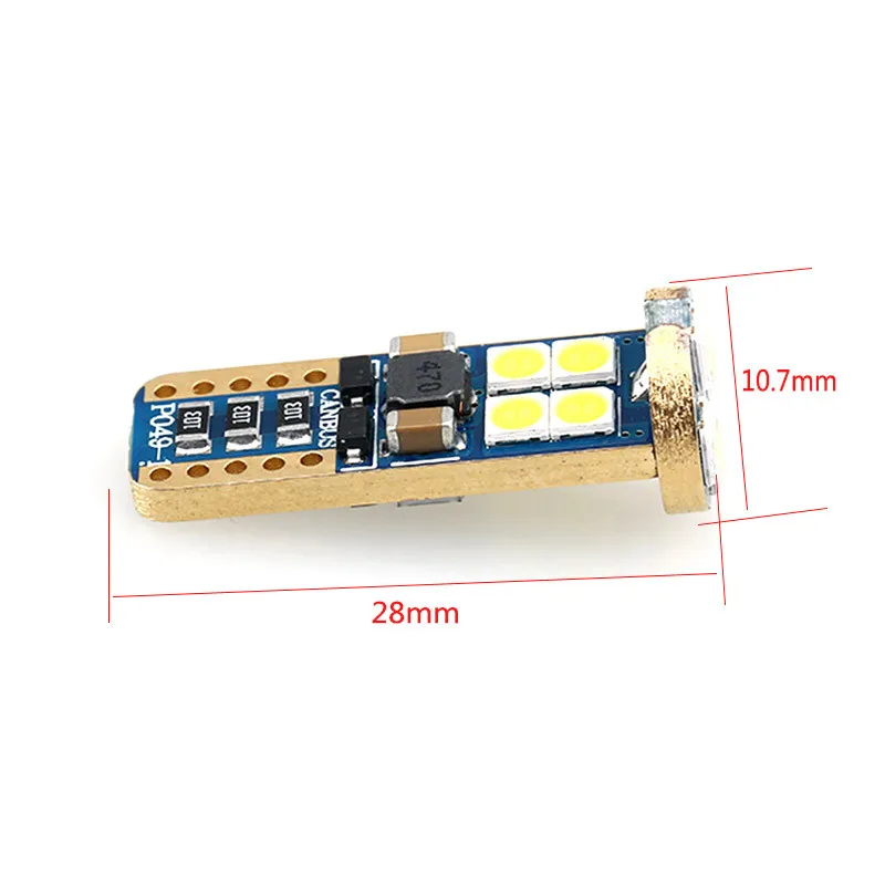 50 шт высокое Мощность светодиодный свет T10 194 168 W5W T10 12SMD 3030 10В-30В Canbus светодиодный Сигнальные огни лампы Светодиодный Фонари освещения номерного знака