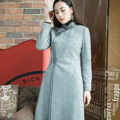 Cheongsam qipao китайское оригинальное платье китайская женская традиционная китайская одежда qi pao Женское зимнее платье AA4132 - Цвет: 5