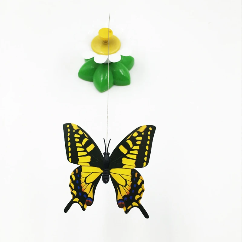 OnnPnnQ Electric Rotating Colorful Butterfly Bird Funny Dog Cat Toys Scratch Toy For Cat Small Dog Cats Intelligence Trainning9