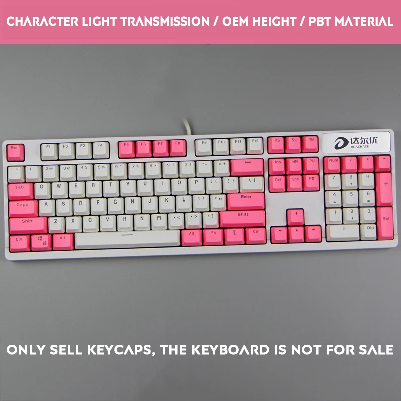 104 ключ PBT капля дождя Dolch пользовательская механическая клавиатура Keycap двойной цвет слово прозрачная подсветка Keycap для Cherry MX