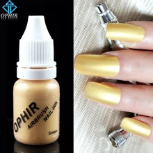 OPHIR золотистый распылитель чернил для ногтей, трафарет для ногтей, художественная шлифовка, 10 мл/бутылка, временная татуировка, пигмент_ TA098-10