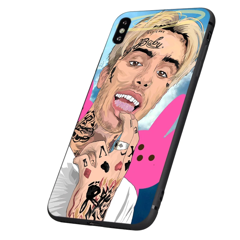 Черный ТПУ чехол для iphone 5 6 6s 7 8 plus x 10 силиконовый XR XS 11 pro MAX lil peep|Бамперы| |