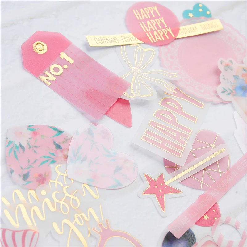 Us 4 44 11 Off Lovedoki Parchment Paper Stickers Scrapbooking Notebook Decoration Sticker Planner Accessories Gift Stationery School Supplies In