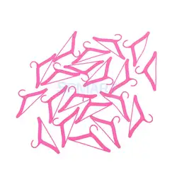 См 20 шт./лот 7,2 см пластик розовый вешалки наряд юбка платье Одежда Аксессуары для куклы Барби ролевые игры дома подарки для девочек