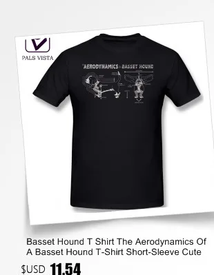 Basset Hound футболка Аэродинамика Бассет футболка с собакой с коротким рукавом Милая футболка графическая Летняя мужская футболка