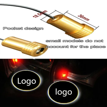 

Bolaxin 5th Golden Metal Gen Car Door light Car Door Welcome Light Ghost Shadow Laser Projector LED logo Light for Skoda