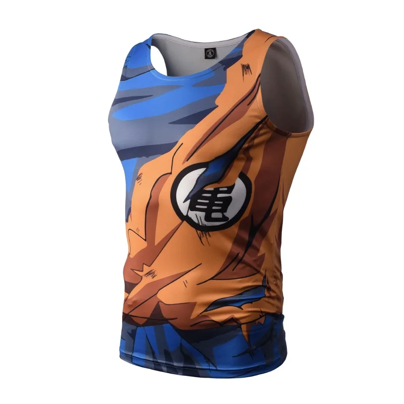 Для мужчин Dragon Ball Z Vegeta Armor Tank топы майка для занятий бодибилдингом фитнес-майка хипстер 3D Аниме танки DBZ танки X Task Force - Цвет: Красный