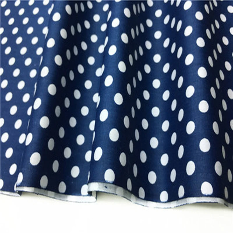 50x160cm Navy Blue White Dot 100% cotton twill handwork home decor quilting patchwork DIY chic fabric | Дом и сад