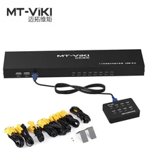4*3m 4*5m Original Cable Included MT-VIKI 8 Port Smart KVM Switch Manual Key Press VGA USB Wired Remote Extension 801UK-L