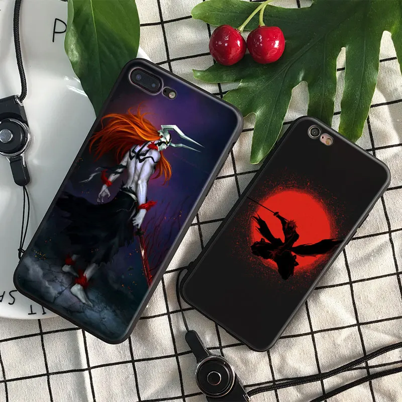 

Bleach ichigo Anime Logo Phone Case Cover Shell Bag For Apple iPhone X 8Plus 8 7Plus 7 6sPlus 6s 6Plus 6 5 5S SE