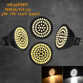 買取 Led Gu10スポットランプ電球smd 2835クール/ウォームホワイト5ワット7ワットmr16電球ライト置き換えるハロゲンランプ省エネ110ボルト220ボルト照明