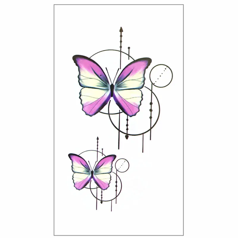 Временные тату наклейки Krasivyy татуировки для вспышки красивая бабочка наклейка