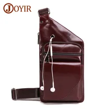 JOYIR Fashion Cow Genuine Leather Crossbody Bags Men Chest Bags Pack Anti theft Male Shoulder Bag Casual Men's Messenger Bag leather crossbody bags dual use men chest bag casual messenger bag fashion men shoulder travel bag anti theft back pack