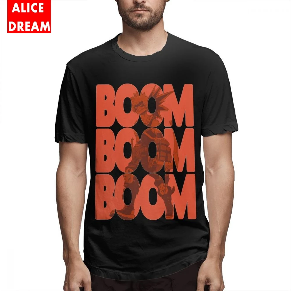 Все может футболка для мужчин Boom Bakugou Katsuki футболка дешевая футболка органический хлопок BONADIAO футболка