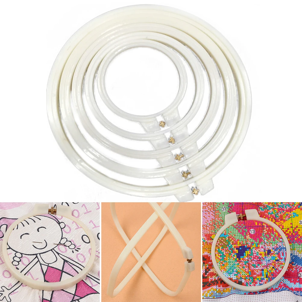 

Embroidery Hoop Ring Frame Adjustable Sewing Tools 7-30cm 18 styles Plastic/bamboo Embroidery and Cross Stitch Hoop