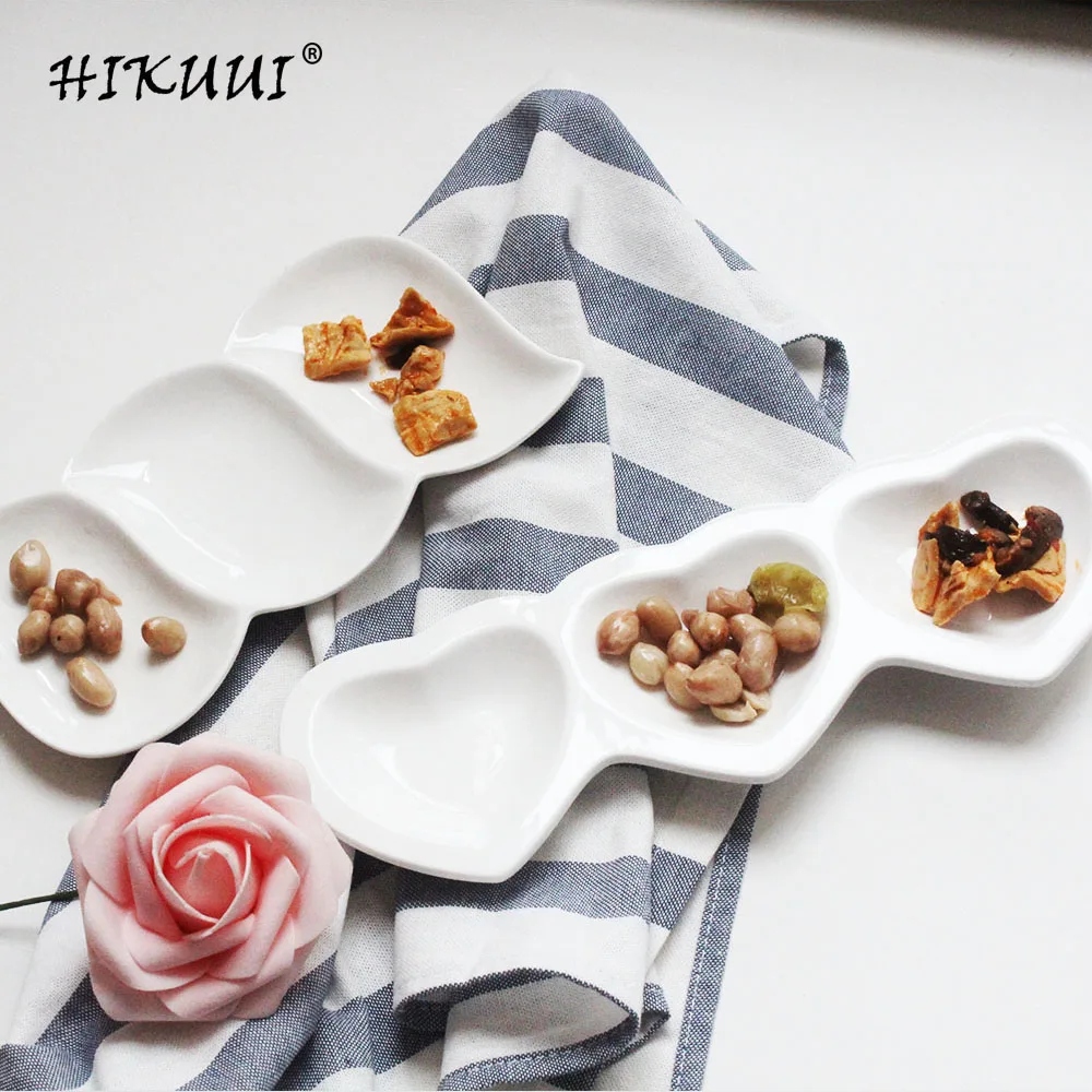 2 стильные керамические тарелки для приправ, кухонная посуда, многофункциональная форма s-образного сердца, соусница, столовая посуда, тарелки