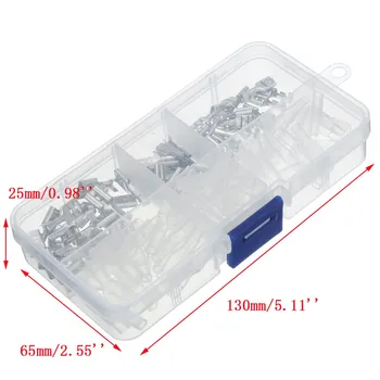 

120Pcs 2.8mm 4.8mm 6.3mm Crimp Insulating Terminals Silver Transparent Female Spade Connectors Sleeve Kit Insulation Materials