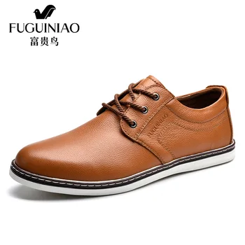 

FUGUINIAO High Quality Fashion Genuine Leather Men Shoes Summer Breathable Soft Driving Men's Handmade Chaussure Walk Shoes