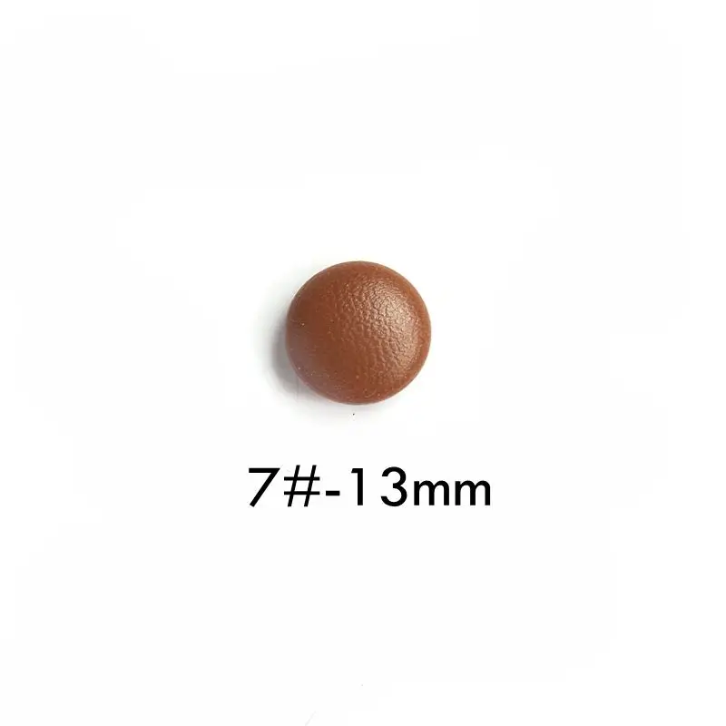 10mm 13mm Faux leather round cloth buckle DIY button jewelry material homemade bean earrings accessories a pack of 10 - Цвет: 13mm-7