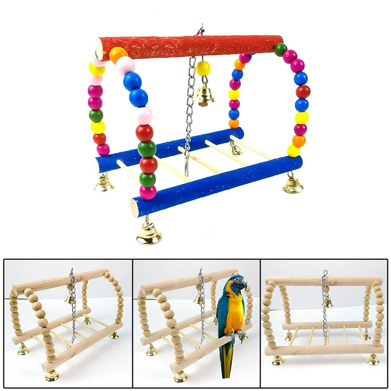 Игрушка для попугая, деревянная лестница для скалолазания попугаев, Петухов, влюбленных птиц
