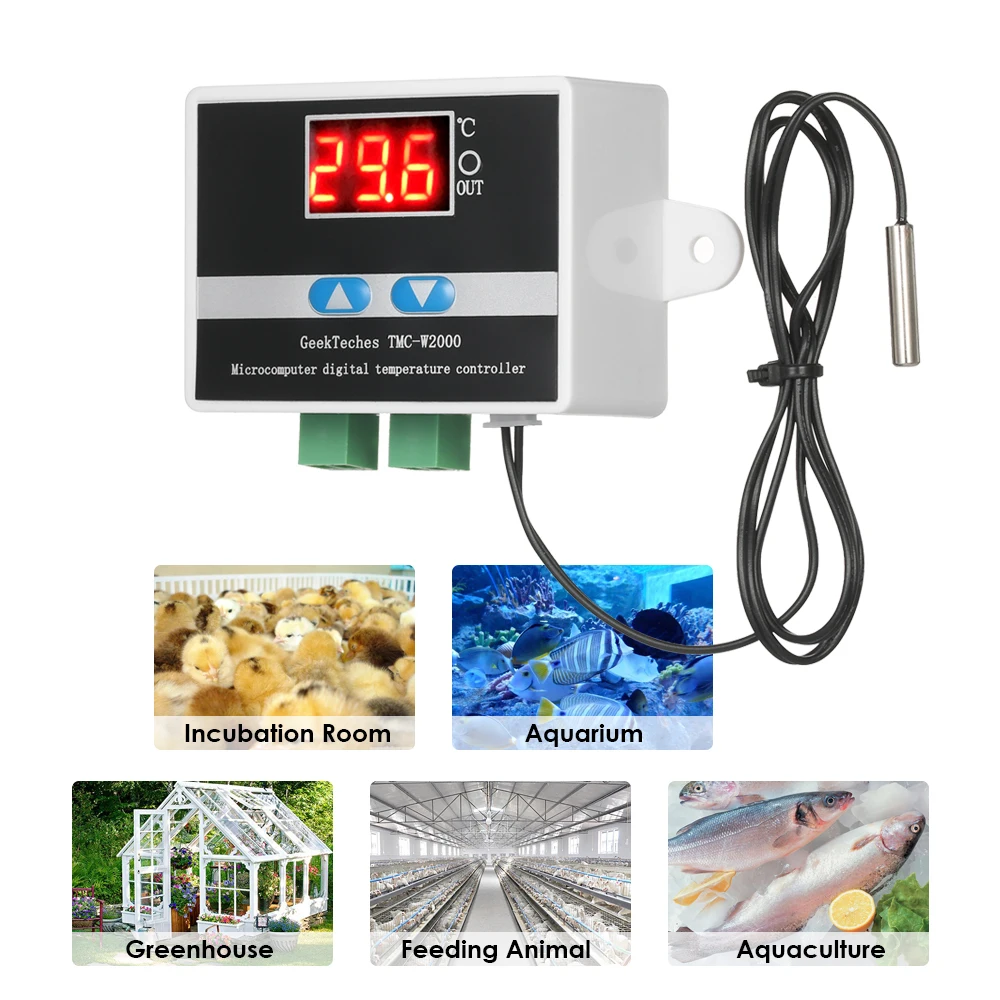 AC 110-240V TMC-2000 LCD Digital Temperature Controller Thermostat with Sensor