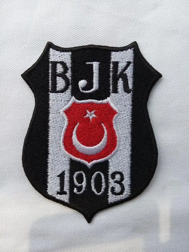 2 шт./партия, Футбольная команда fussball club Besiktas J.K. логотип с железной нашивкой Aufnaeher аппликация Buegelbild вышитая турки