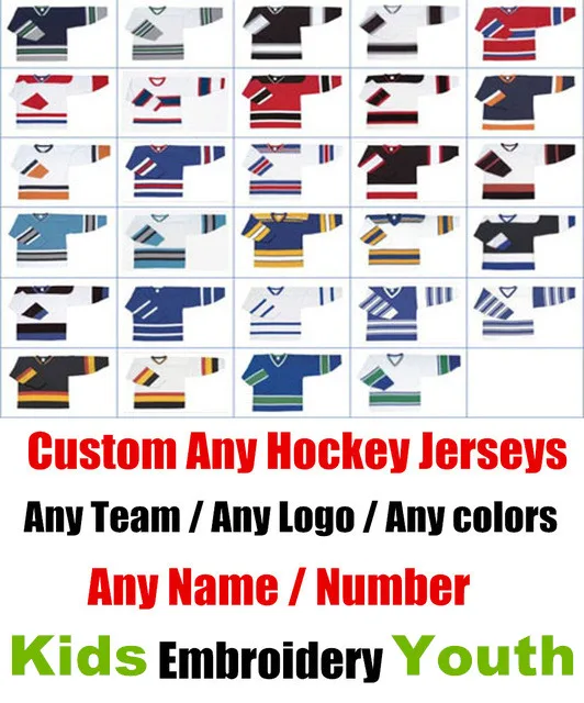 Image Kid Youth   Custom ICE Hockey Jerseys Replica Home Away Mens Woman Kid Youth Vintage Jersey USA CANADA Australia