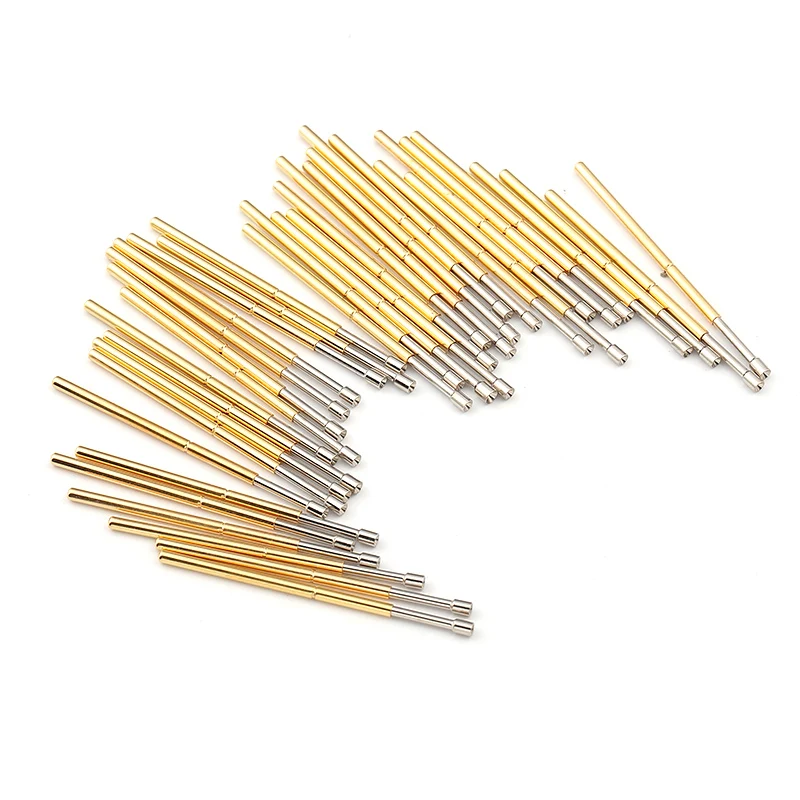 P100-A2 New Product For Testing Circuit Board Length 33.35mm Bullet Metal Spring Test Probe Nickel-Plated Spring Probe Tool