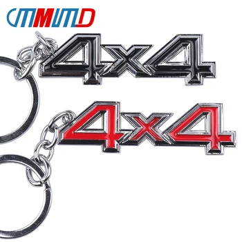 

Car-Styling 3D Badge Emblem 4X4 Metal Keyring Keychain For Fiat Bmw Ford Honda Audi Lada opel Key Rings Chain Auto accessories