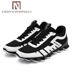Northmarch сеткой обувь для Для мужчин работать на шнуровке удобные легкие Вес Повседневное Мужская обувь дышащая Для мужчин кроссовки