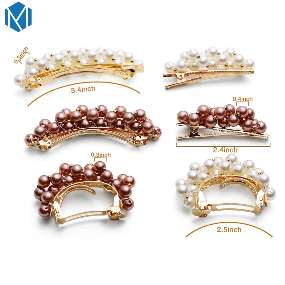 

Fashion Women Beads Clamps Hairpins Banana Barrettes Girls Hair Accessories Hair Clip Female Ponytail Holders Hair Claw