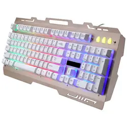 Проводная клавиатура USB G700 Подсветка игровой светодиодный Радуга Цвет игры клавиатура 3 # M