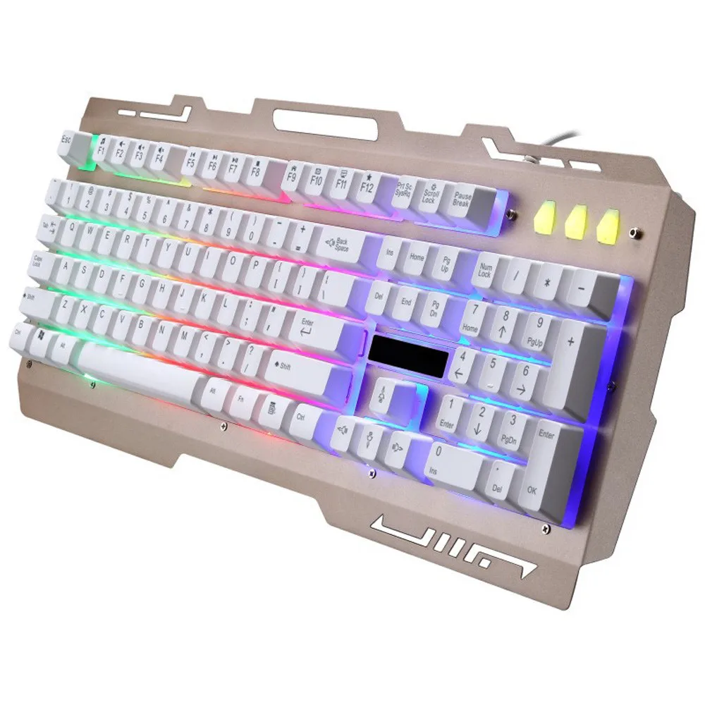 

G700 Game Luminous Wired USB Mouse Adjustable DPI With Keyboard Rainbow Backlight LED Lights Mechanical Keyboard Gaming Mouse#M