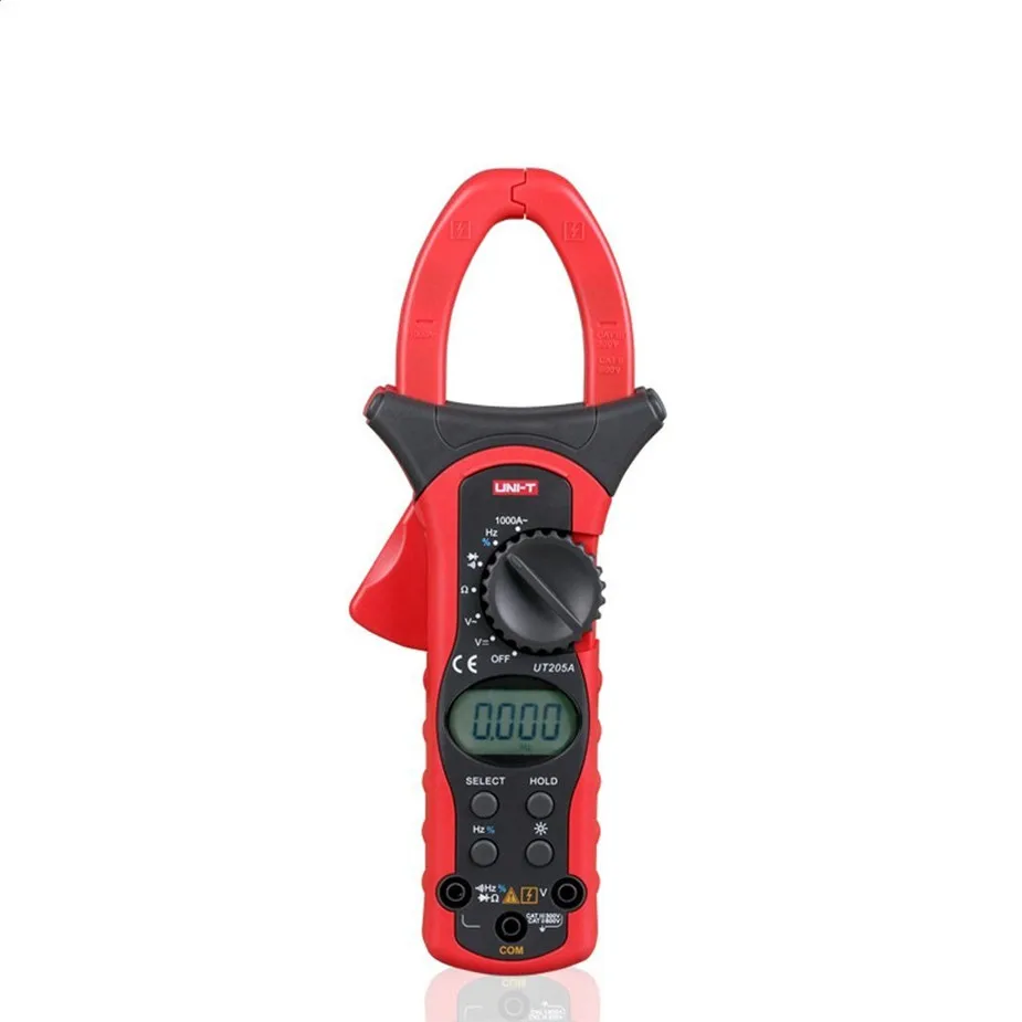 

High Accuracy Uni-t UT205A LCD Digital Clamp meter Multimeters DC AC Volt Ampere Ohm Hz Auto Range Tester