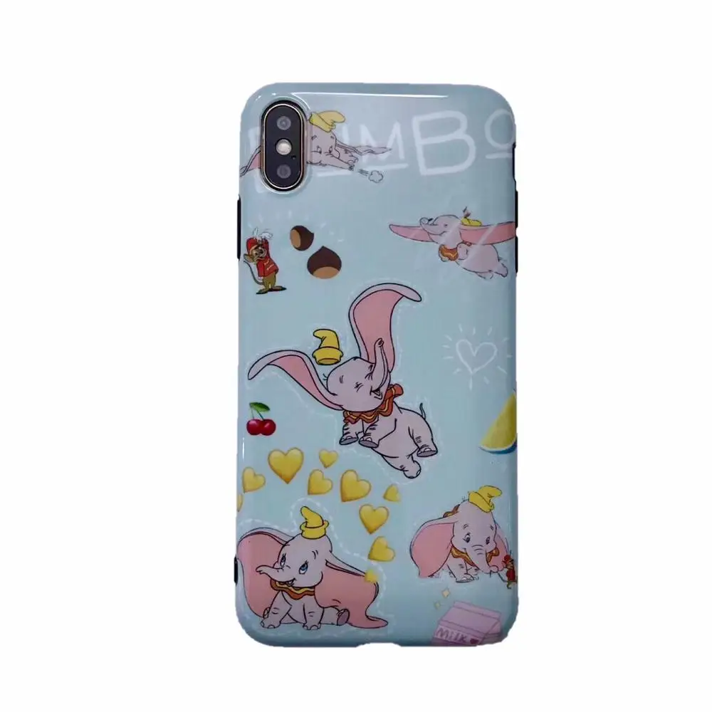 

New Cute Lovely Elephant Cartoon Dumboo In the Sky Soft Silicone Phone Case For Iphone 6 6S 7 8 Plus X Xs Xr Max For Apple