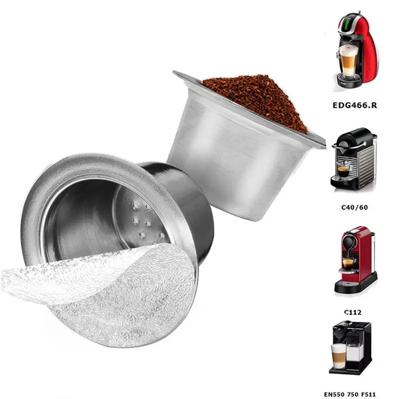 10psc многоразовый фильтр для кофе Nespresso многоразовая машина наполнения капсул