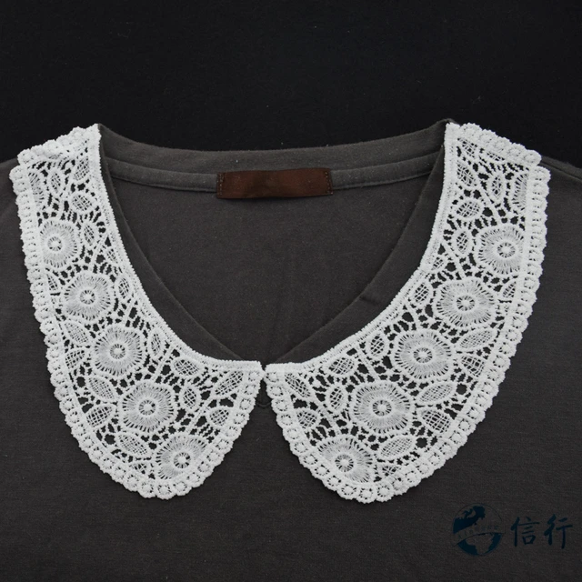 lace false collar white embroidered fake lace collar trim diy