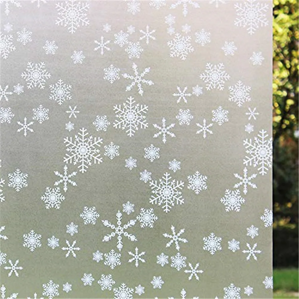 

Funlife 90x200cm Snowflakes Window Clings Decal Stickers Window Privacy Film Static Decorative Film Vinyl Heat Control Anti UV