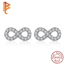 Оригинальное ювелирное изделие, Стерлинговое Серебро 925 пробы, серьги с микрокристаллами CZ, бесконечные серьги-гвоздики для женщин, brincos, подарок