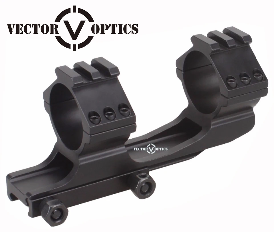 

Vector Optics 35mm Offset Cantilever Short One Piece Riflescope Scope Picatinny Mount Dual Rings 6 bolts per ring