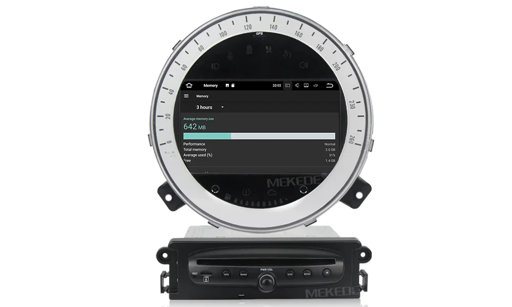 Top MEKEDE HD 2DIN Android 8.1 Car DVD Multimedia player for BMW Mini Cooper 2006-2013 Radio Headunit WIFI Quad Core 2GB 18