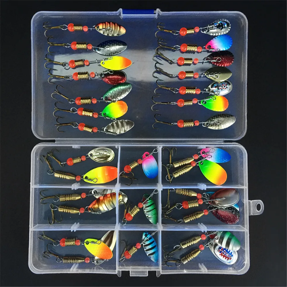 Fishinapot 30 قطع/10 قطع محاصر مختلطة الدورية ملعقة سبينر الطعوم الاصطناعية الترتر ل bass trout جثم بايك Fishinapot 30 قطع/10 قطع محاصر مختلطة الدورية ملعقة سبينر الطعوم الاصطناعية الترتر ل bass trout جثم بايك