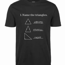 Забавная футболка с надписью «NAME The triangles» и геометрией математики, лето/весна, мужская повседневная футболка с коротким рукавом и круглым вырезом размера плюс