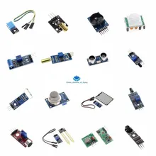 TZT 16 шт./лот Raspberry pi 2 3 сенсор модуль посылка HC-SR04 501 DHT11 DS3231 KY-008 звук дождь почвы сенсор для arduino комплект